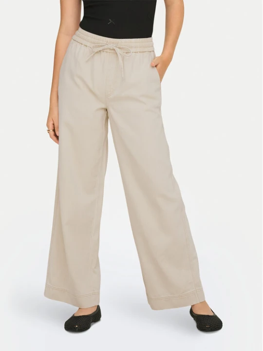 Zdjęcie produktu ONLY Spodnie materiałowe Maisa 15367380 Beżowy Wide Leg