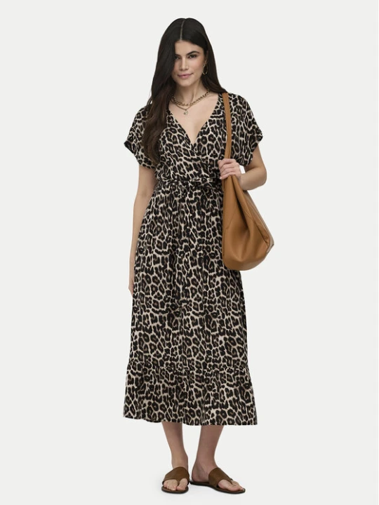 Zdjęcie produktu ONLY Sukienka codzienna Zilla Adele 15357778 Beżowy ciemny Regular Fit