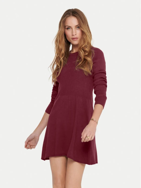 Zdjęcie produktu ONLY Sukienka dzianinowa Alma 15185761 Bordowy Regular Fit