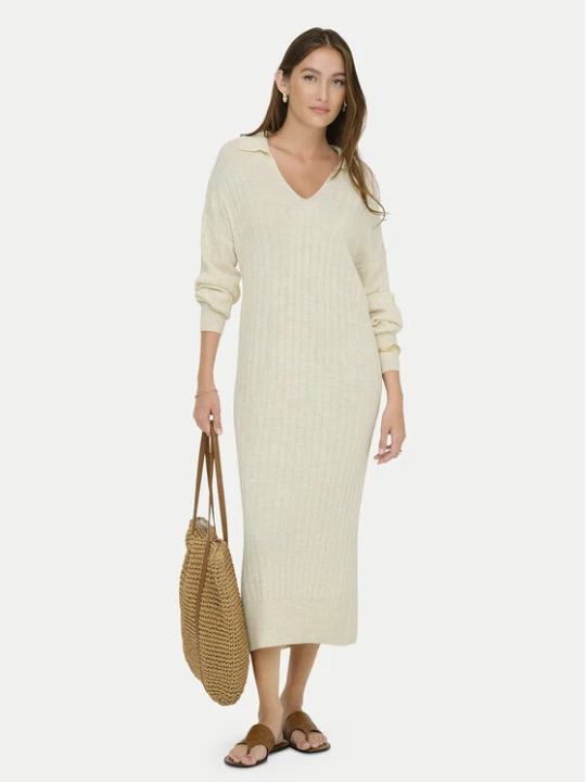 Zdjęcie produktu ONLY Sukienka dzianinowa Tessa 15353117 Beżowy Regular Fit