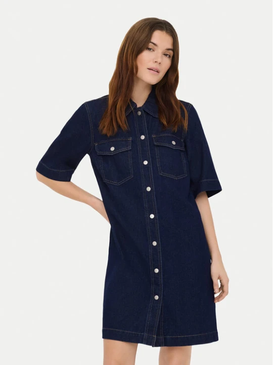 Zdjęcie produktu ONLY Sukienka jeansowa Belle 15324384 Granatowy Regular Fit