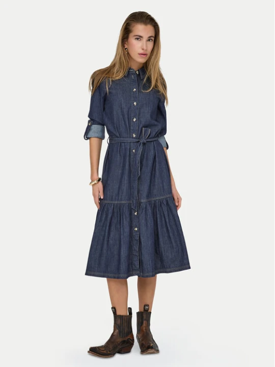 Zdjęcie produktu ONLY Sukienka jeansowa Sevigny 15357967 Granatowy Regular Fit