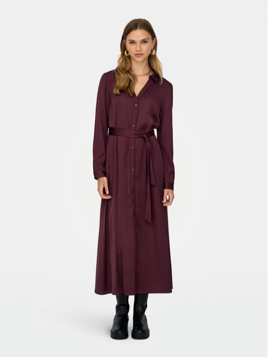 Zdjęcie produktu ONLY Sukienka koszulowa Mika 15361725 Bordowy Regular Fit
