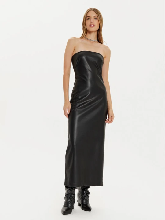 Zdjęcie produktu ONLY Sukienka z imitacji skóry Esther 15334722 Czarny Slim Fit