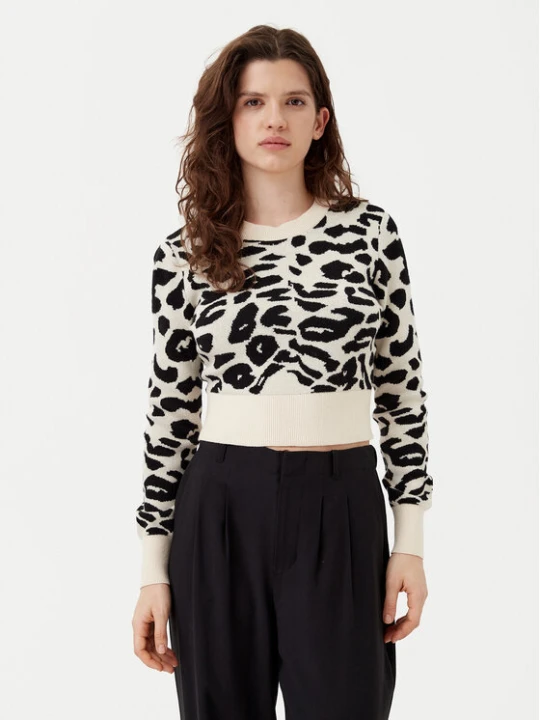 Zdjęcie produktu ONLY Sweter Lima 15339828 Beżowy Cropped Fit