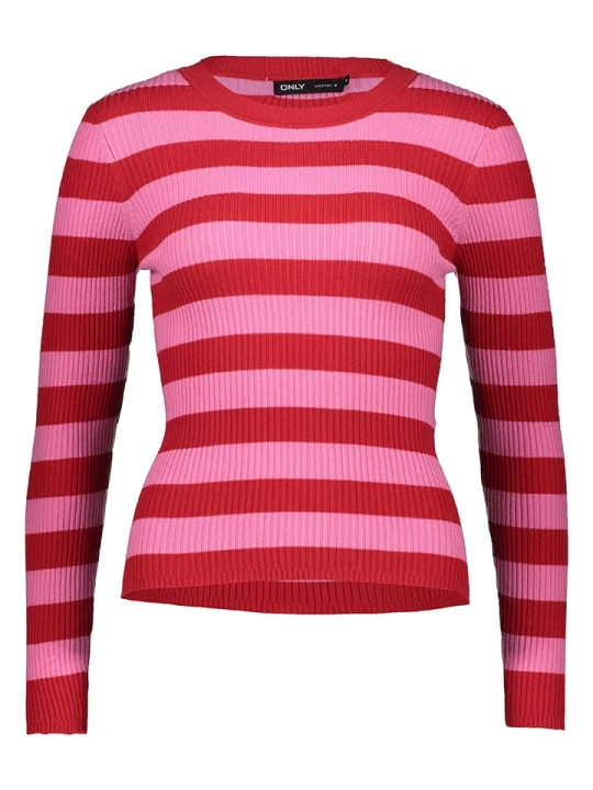 Zdjęcie produktu ONLY Sweter "Louisa" w kolorze czerwono-jasnoróżowym rozmiar: L