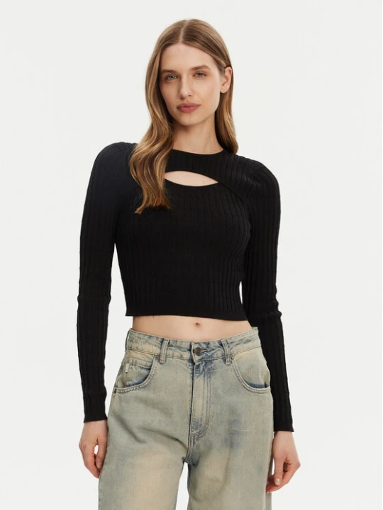 Zdjęcie produktu ONLY Sweter Meddi 15339582 Czarny Cropped Fit