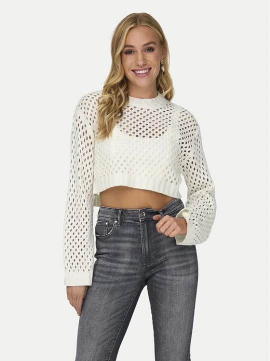 Zdjęcie produktu ONLY Sweter Milla 15300575 Écru Regular Fit Kremowy