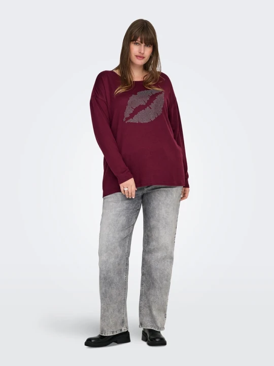 Zdjęcie produktu ONLY Sweter w kolorze bordowym rozmiar: XL-54