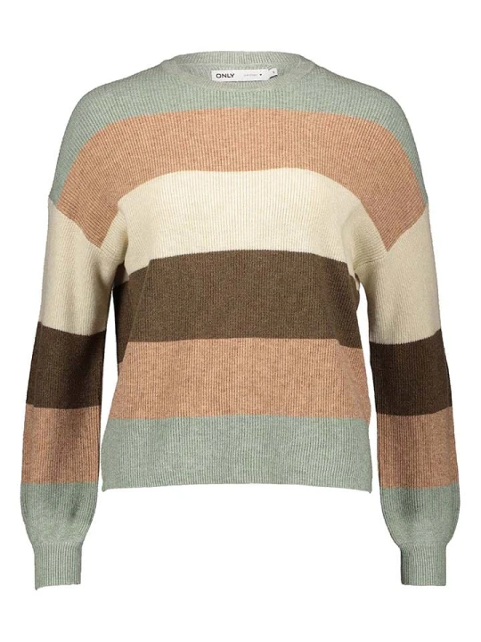 Zdjęcie produktu ONLY Sweter w kolorze karmelowo-miętowym rozmiar: XL