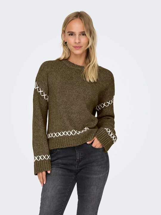 Zdjęcie produktu ONLY Sweter w kolorze khaki rozmiar: L