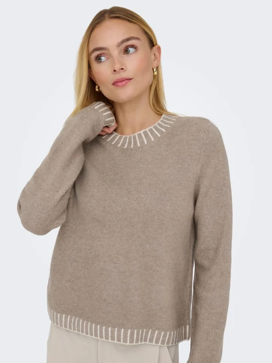 Zdjęcie produktu ONLY Sweter w kolorze szarobrązowym rozmiar: S