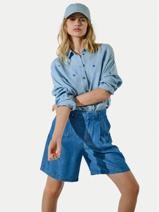 Zdjęcie produktu ONLY Szorty materiałowe Charis 15337935 Niebieski Loose Fit