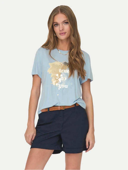 Zdjęcie produktu ONLY T-Shirt 15303212 Błękitny Regular Fit Niebieski jasny