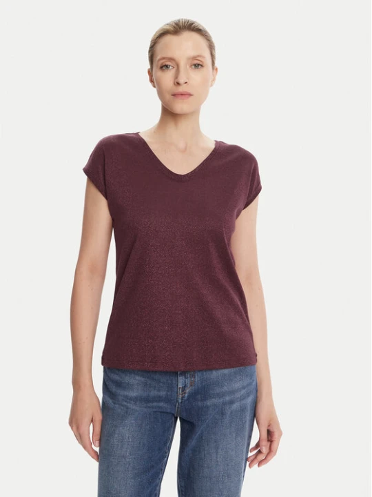 Zdjęcie produktu ONLY T-Shirt Silvery 15136069 Bordowy Loose Fit