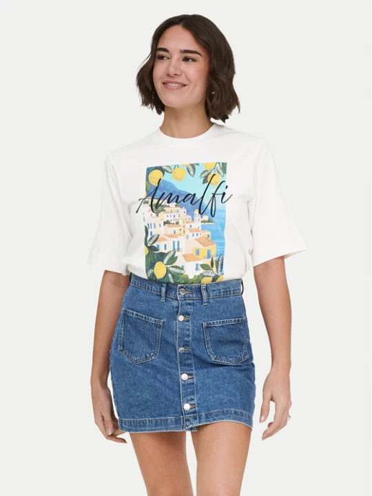 Zdjęcie produktu ONLY T-Shirt Vega 15375753 Kremowy Regular Fit