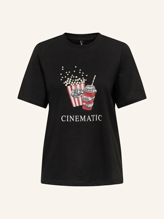 Zdjęcie produktu Only T-Shirt Z Cekinami schwarz czarny