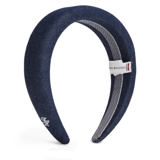 Zdjęcie produktu Opaska Tommy Hilfiger Denim Logo Padded Headband AW0AW18661 Granatowy
