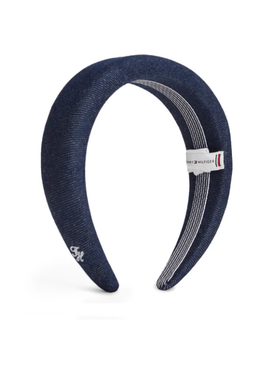 Zdjęcie produktu Opaska Tommy Hilfiger Denim Logo Padded Headband AW0AW18661 Granatowy