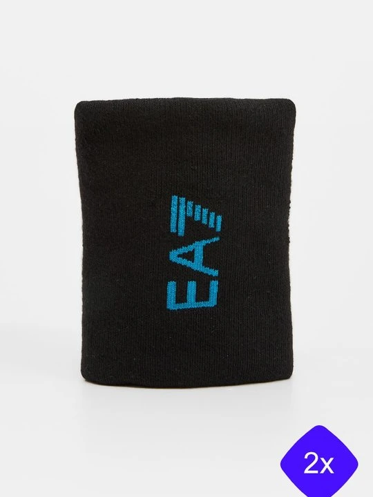 Zdjęcie produktu Opaska z froty EA7 Emporio Armani metaliczna czerń