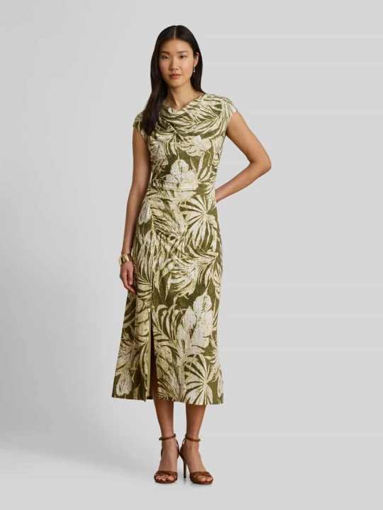 Zdjęcie produktu Opinająca sylwetkę sukienka casualowa w długości midi Lauren Ralph Lauren Oliwkowy