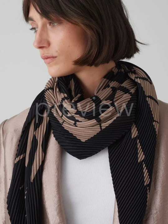 Zdjęcie produktu OPUS Chusta w kolorze czarno-brązowym - 100 x 96 cm rozmiar: onesize