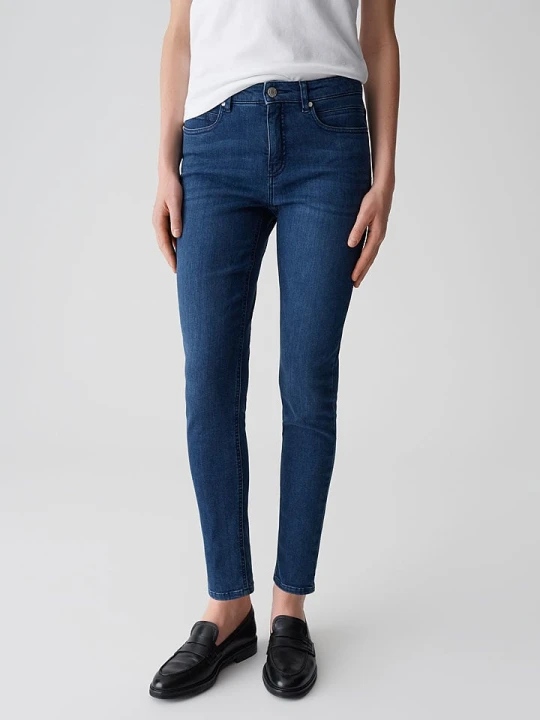 Zdjęcie produktu OPUS Dżinsy "Enja" - Skinny fit - w kolorze granatowym rozmiar: 42 / L28