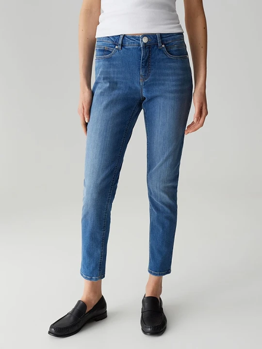 Zdjęcie produktu OPUS Dżinsy "Enja" - Skinny fit - w kolorze niebieskim rozmiar: 40 / L28
