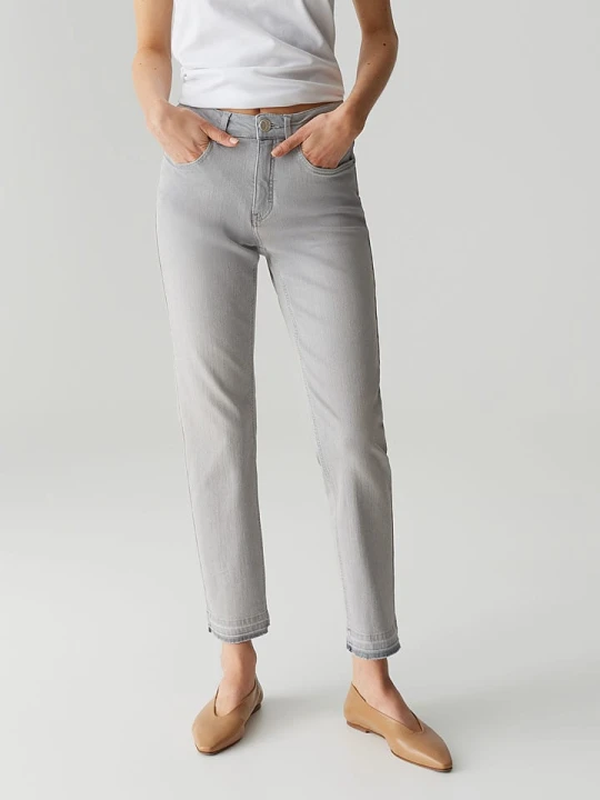 Zdjęcie produktu OPUS Dżinsy "Melly" - Slim fit - w kolorze szarym rozmiar: 38 / L28
