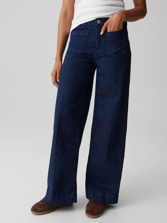 Zdjęcie produktu OPUS Dżinsy - Wide Leg fit - w kolorze granatowym rozmiar: 42 / L32