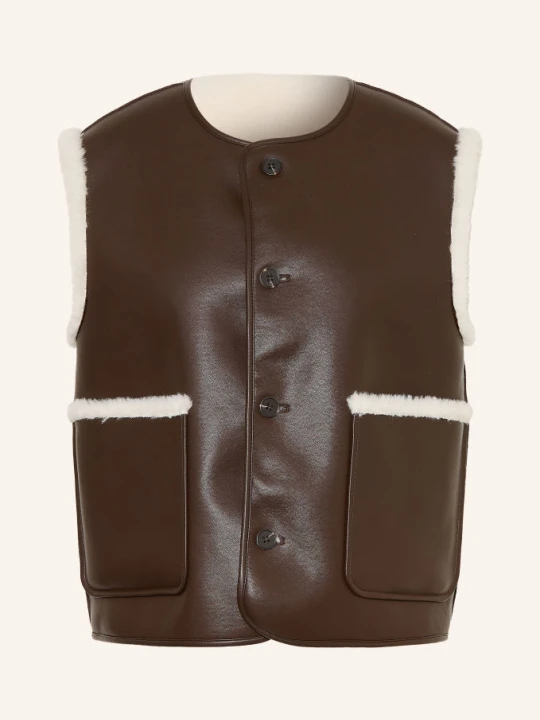 Zdjęcie produktu Opus Kamizelka Z Sztucznego Futra Washearly, Dwustronna beige