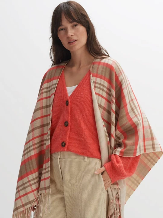 Zdjęcie produktu OPUS Narzutka "Alera" w kolorze karmelowo-czerwonym rozmiar: onesize