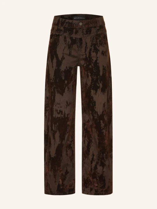 Zdjęcie produktu Opus Pants Jeansy Typu Barrel Mari Cosmo Z Aksamitem braun 20040 affogato