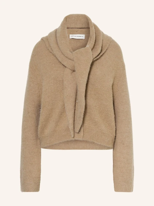 Zdjęcie produktu Opus Pants Kardigan Pina Z Odpinanym Szalikiem beige