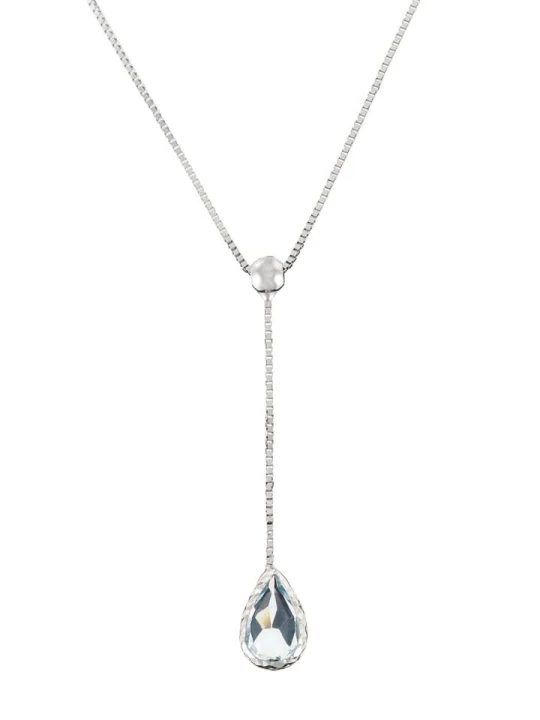 Zdjęcie produktu OR ÉCLAT Złoty naszyjnik "Goutte d'Azur" z zawieszką - dł. 41 cm rozmiar: onesize