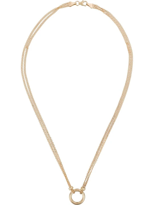 Zdjęcie produktu CARATELLI Złoty naszyjnik "Round" z elementem ozdobnym - dł. 41 cm rozmiar: onesize