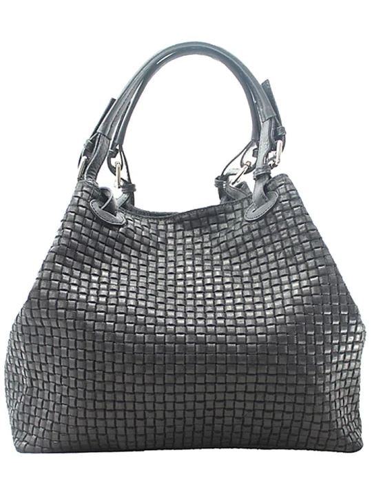 Zdjęcie produktu ORE10 Skórzana torebka w kolorze czarnym - 34 x 29 x 18 cm rozmiar: onesize