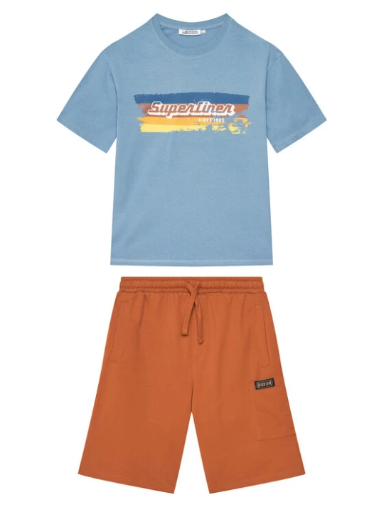 Zdjęcie produktu Original Marines Komplet t-shirt i spodenki DFP4219YM Niebieski Regular Fit