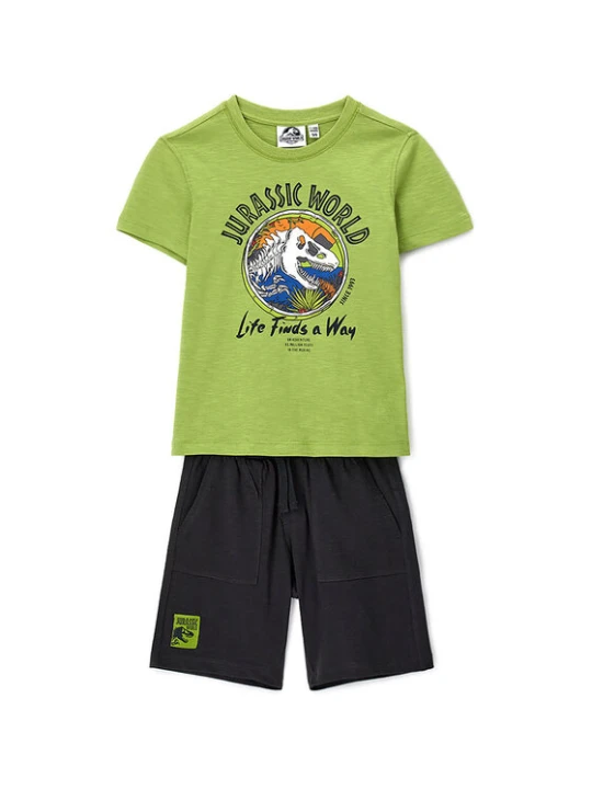 Zdjęcie produktu Original Marines Komplet t-shirt i spodenki DFPV2270CM Zielony Regular Fit