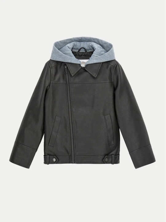 Zdjęcie produktu Original Marines Kurtka z imitacji skóry DFP4072YM Czarny Regular Fit