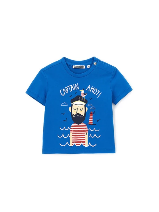 Zdjęcie produktu Original Marines T-Shirt DFP0260NM Niebieski Regular Fit