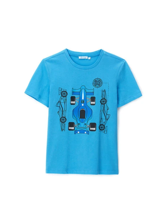 Zdjęcie produktu Original Marines T-Shirt DFP2249CM Niebieski Regular Fit