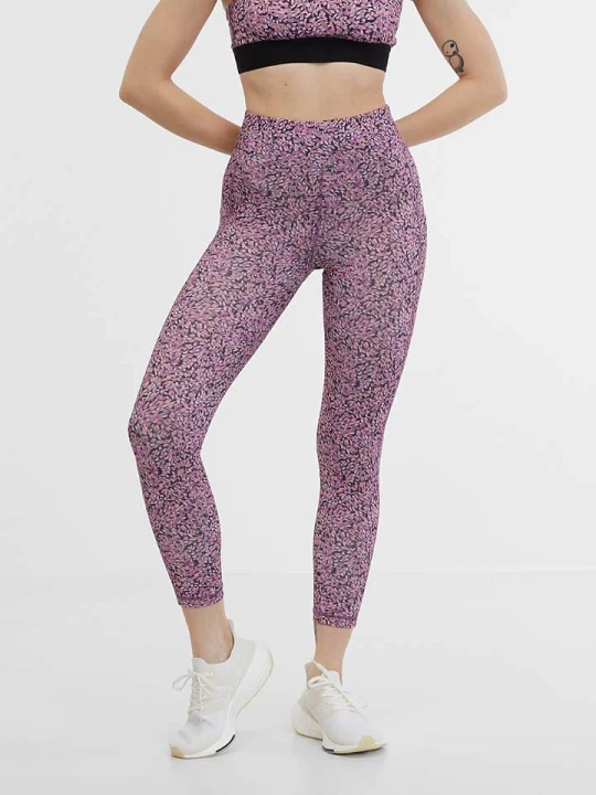 Zdjęcie produktu orsay Legginsy sportowe w kolorze fioletowo-jasnoróżowo-czarnym rozmiar: L