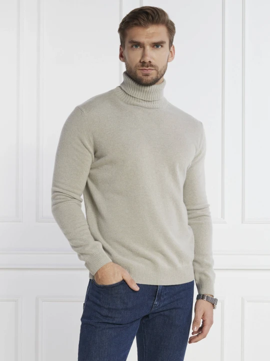 Zdjęcie produktu Oscar Jacobson Golf Salim Rollneck | Regular Fit | z dodatkiem wełny i kaszmiru beżowy