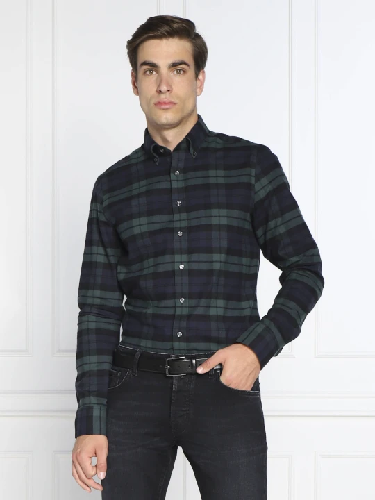 Zdjęcie produktu Oscar Jacobson Koszula Brushed | Slim Fit czarny