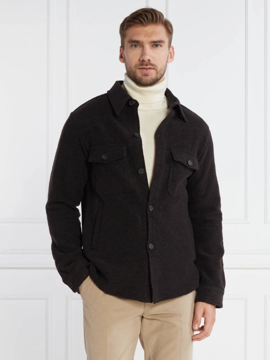 Zdjęcie produktu Oscar Jacobson Koszula Maverick Jacket | Regular Fit | z dodatkiem wełny brązowy