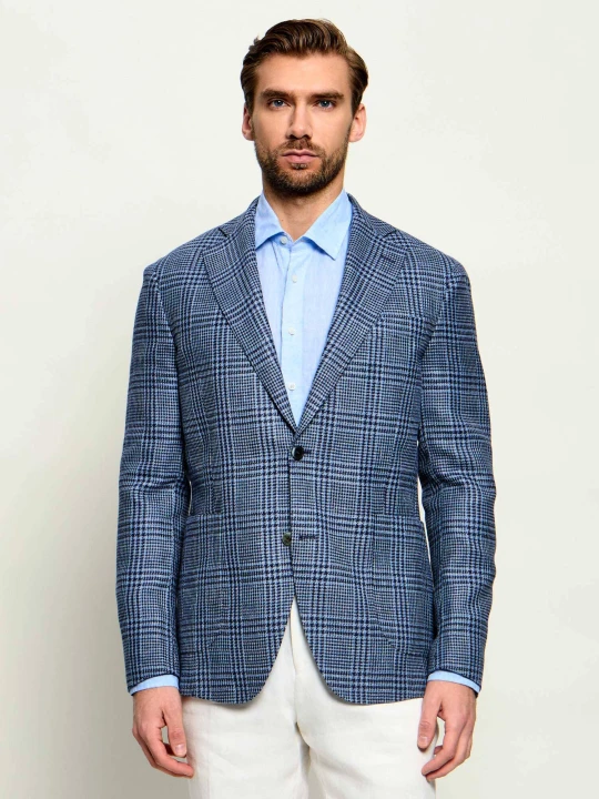 Zdjęcie produktu Oscar Jacobson Marynarka Ferry Patch | Slim Fit | z dodatkiem wełny niebieski
