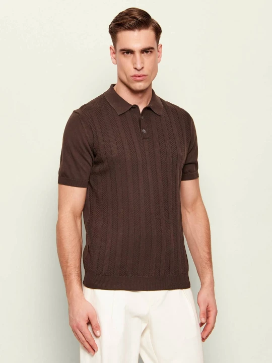 Zdjęcie produktu Oscar Jacobson Polo Barto | Regular Fit brązowy