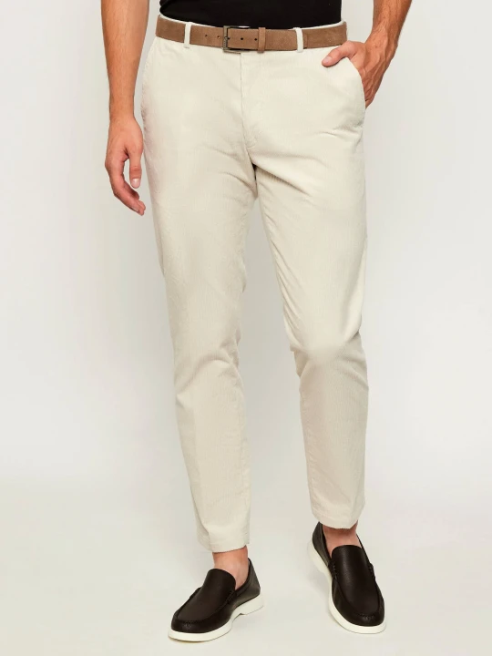 Zdjęcie produktu Oscar Jacobson Spodnie Denz | Slim Fit | sztruks ecru