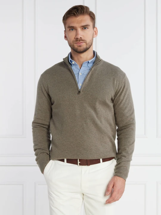 Zdjęcie produktu Oscar Jacobson Sweter patton | Regular Fit | z dodatkiem wełny i kaszmiru brązowy
